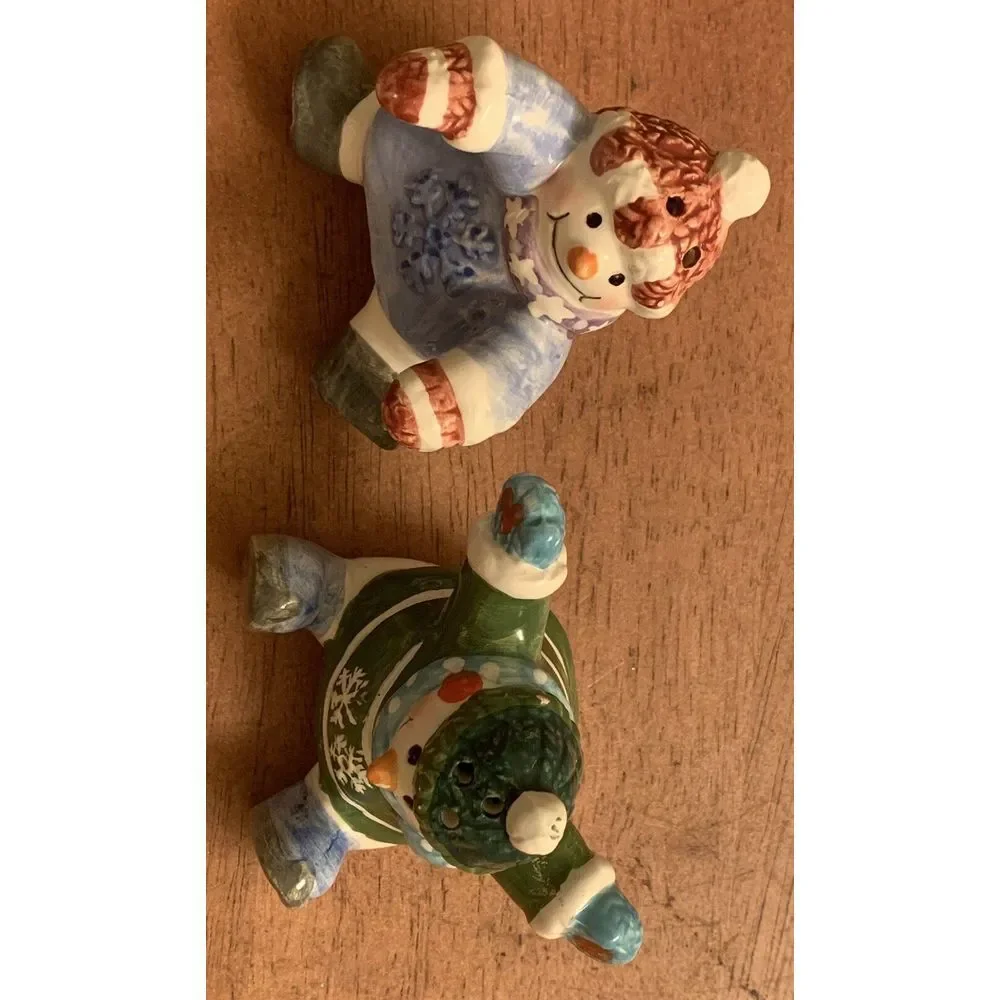 Vintage Winter‎ Snowman Salt & Pepper Shakers